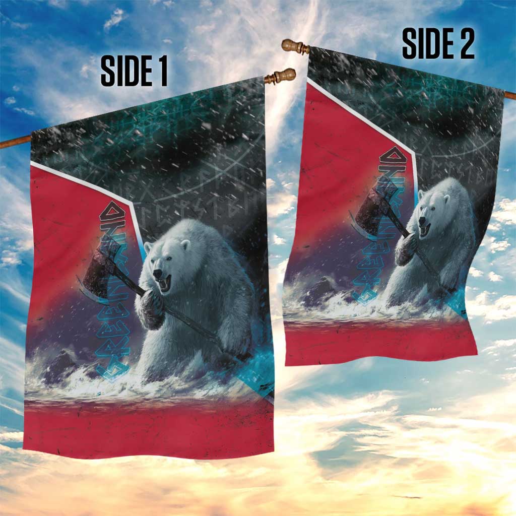 Greenland Garden Flag Polar Bear Warrior Fight for Kalaallit Nunaat
