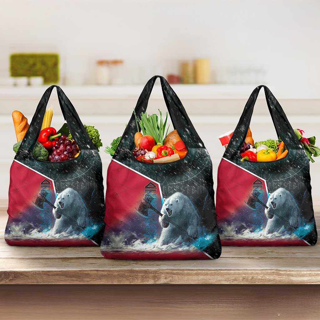 Greenland Grocery Bag Polar Bear Warrior Fight for Kalaallit Nunaat