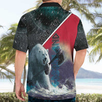 Personalized Greenland Hawaiian Shirt Polar Bear Warrior Fight for Kalaallit Nunaat
