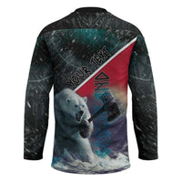 Personalized Greenland Hockey Jersey Polar Bear Warrior Fight for Kalaallit Nunaat