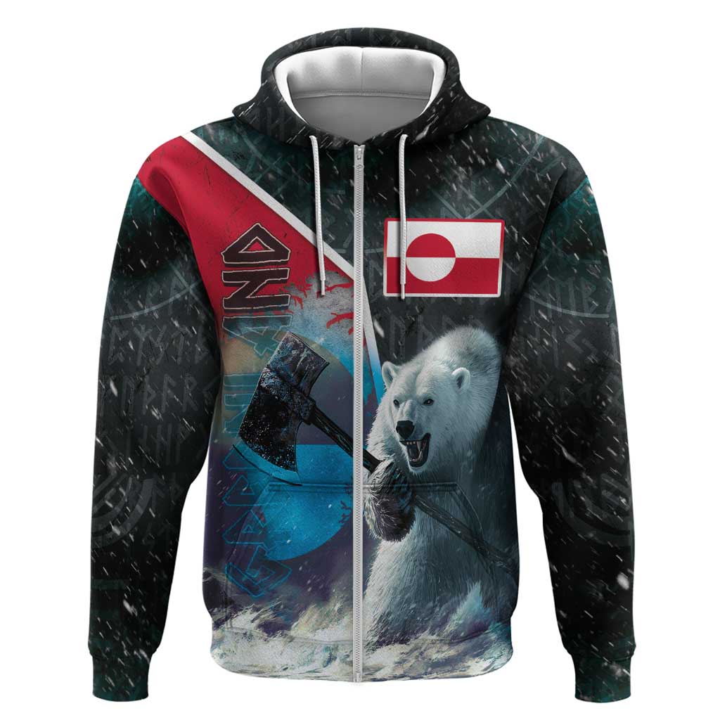 Personalized Greenland Hoodie Polar Bear Warrior Fight for Kalaallit Nunaat
