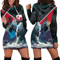 Personalized Greenland Hoodie Dress Polar Bear Warrior Fight for Kalaallit Nunaat