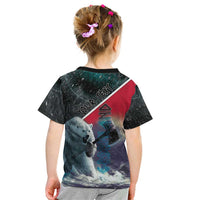 Personalized Greenland Kid T Shirt Polar Bear Warrior Fight for Kalaallit Nunaat