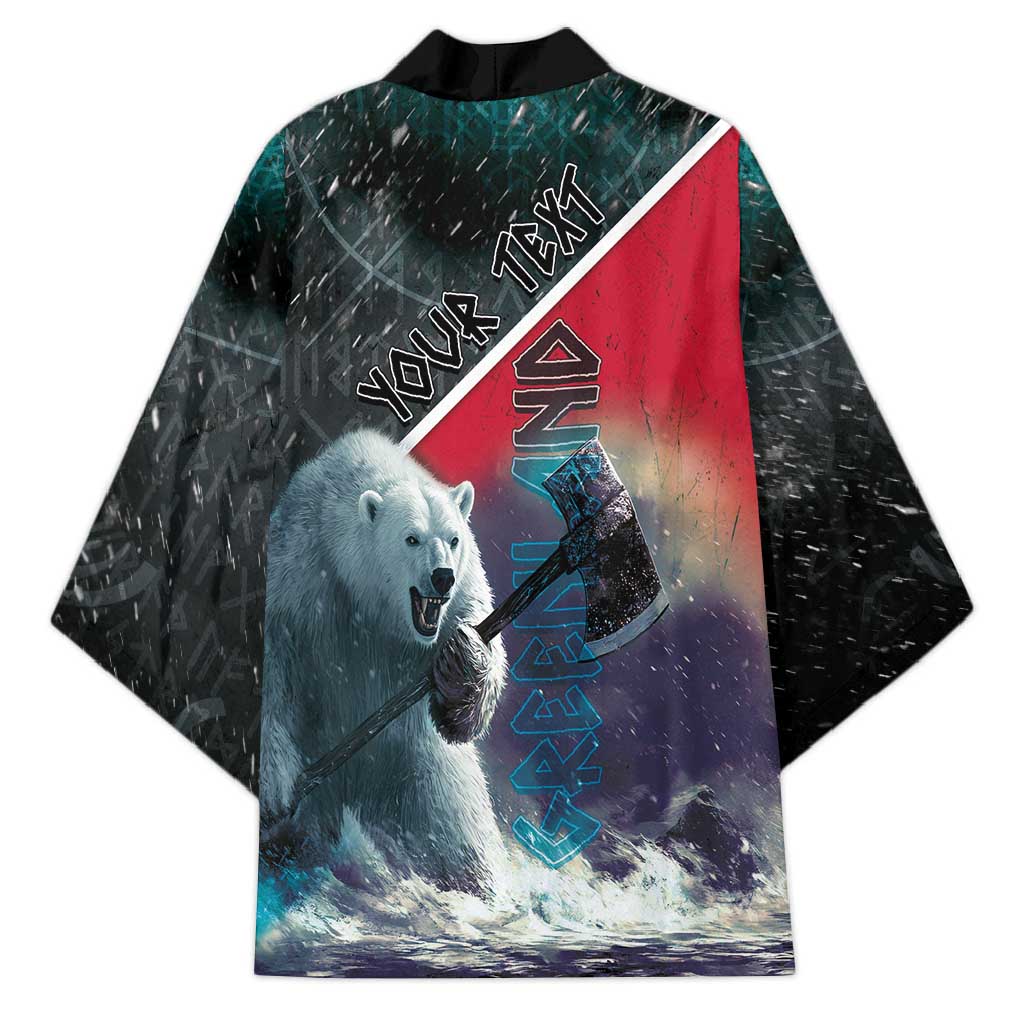 Personalized Greenland Kimono Polar Bear Warrior Fight for Kalaallit Nunaat