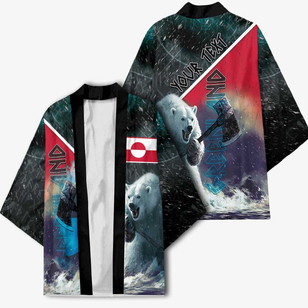 Personalized Greenland Kimono Polar Bear Warrior Fight for Kalaallit Nunaat