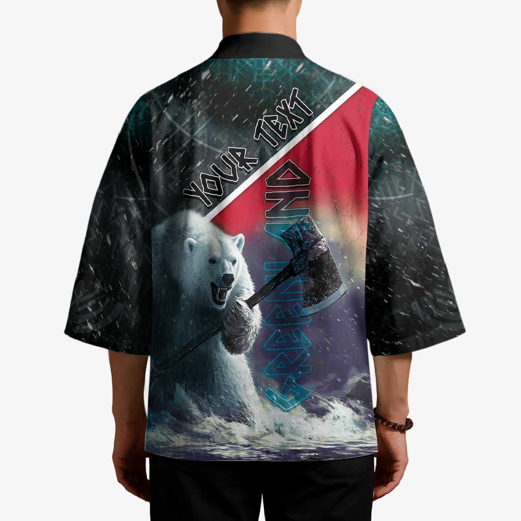 Personalized Greenland Kimono Polar Bear Warrior Fight for Kalaallit Nunaat