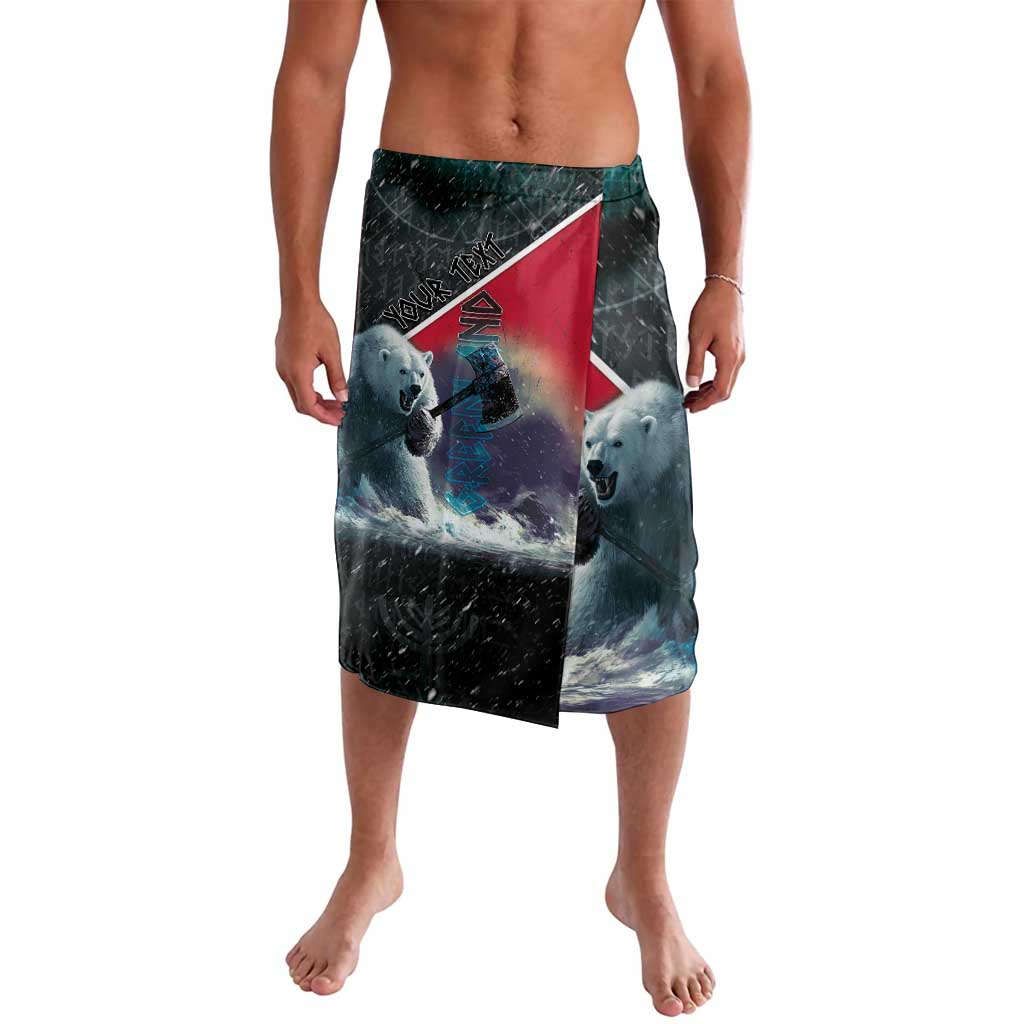 Personalized Greenland Lavalava Polar Bear Warrior Fight for Kalaallit Nunaat