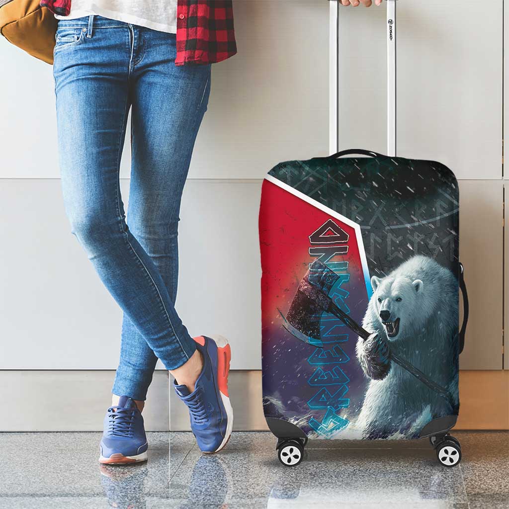 Greenland Luggage Cover Polar Bear Warrior Fight for Kalaallit Nunaat