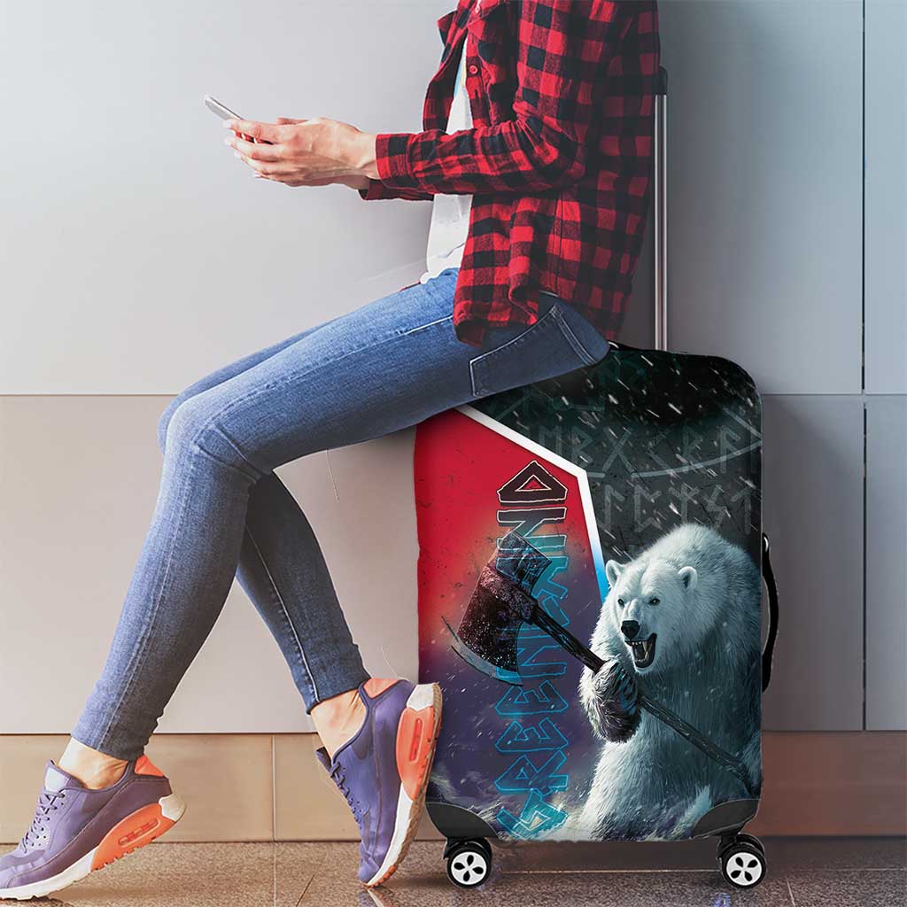 Greenland Luggage Cover Polar Bear Warrior Fight for Kalaallit Nunaat