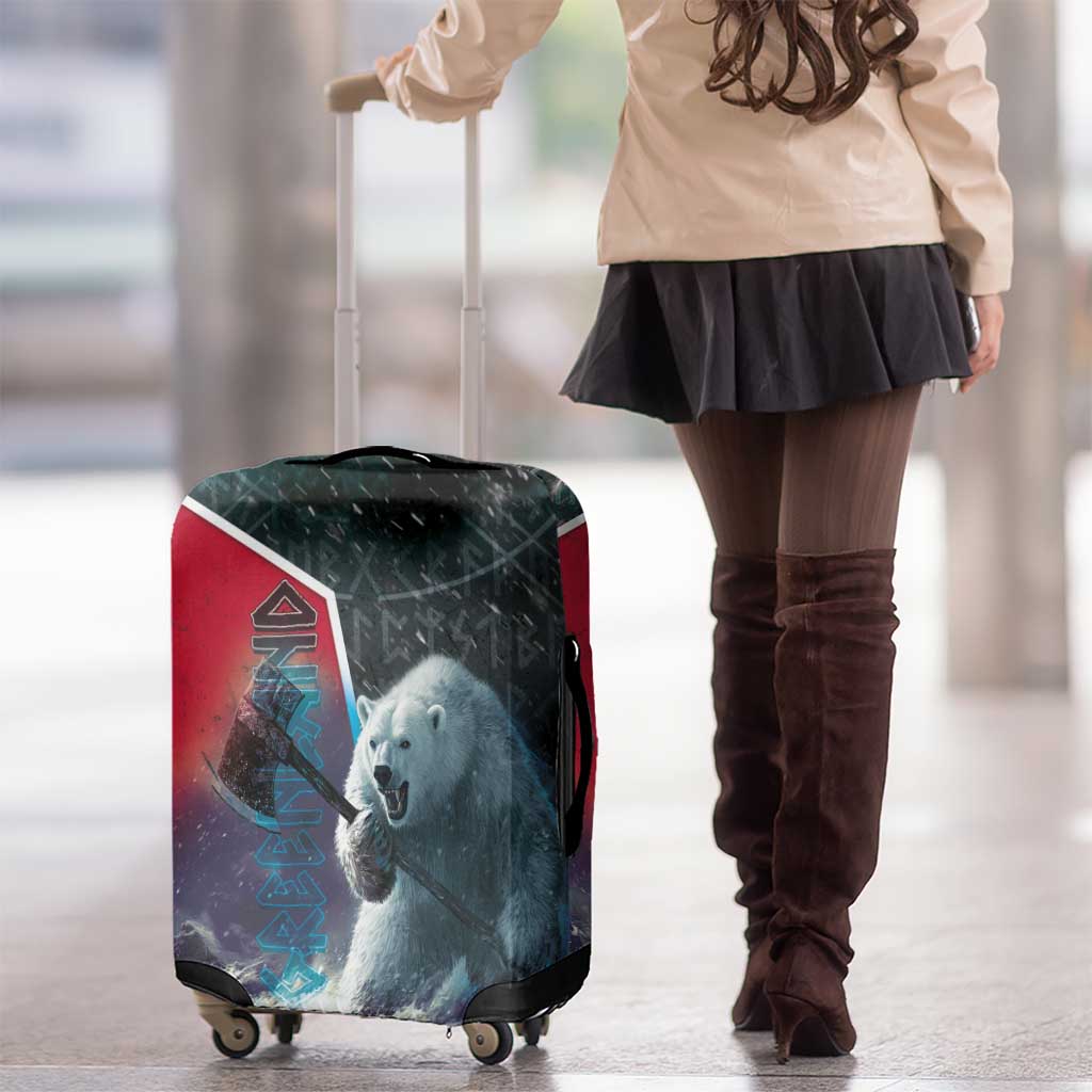 Greenland Luggage Cover Polar Bear Warrior Fight for Kalaallit Nunaat