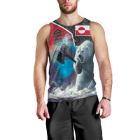 Personalized Greenland Men Tank Top Polar Bear Warrior Fight for Kalaallit Nunaat