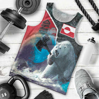 Personalized Greenland Men Tank Top Polar Bear Warrior Fight for Kalaallit Nunaat