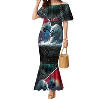 Personalized Greenland Mermaid Dress Polar Bear Warrior Fight for Kalaallit Nunaat