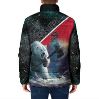 Personalized Greenland Padded Jacket Polar Bear Warrior Fight for Kalaallit Nunaat