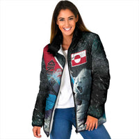 Personalized Greenland Padded Jacket Polar Bear Warrior Fight for Kalaallit Nunaat