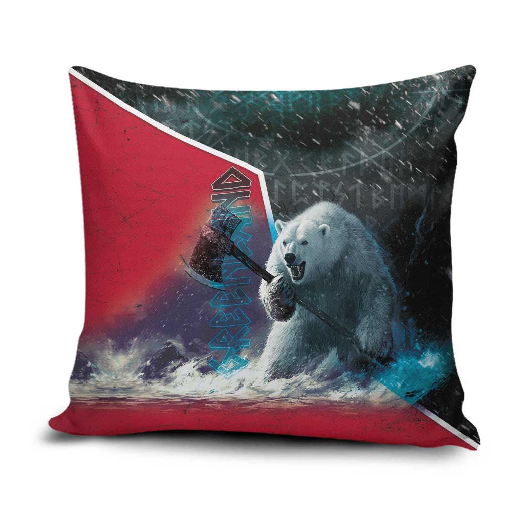 Greenland Pillow Cover Polar Bear Warrior Fight for Kalaallit Nunaat