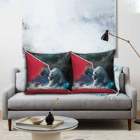 Greenland Pillow Cover Polar Bear Warrior Fight for Kalaallit Nunaat