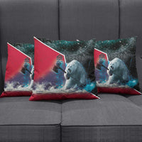 Greenland Pillow Cover Polar Bear Warrior Fight for Kalaallit Nunaat