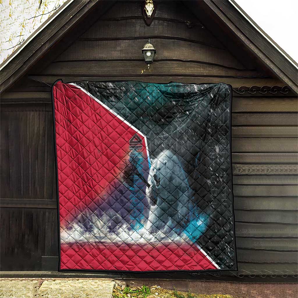 Greenland Quilt Polar Bear Warrior Fight for Kalaallit Nunaat
