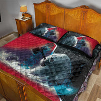 Greenland Quilt Bed Set Polar Bear Warrior Fight for Kalaallit Nunaat