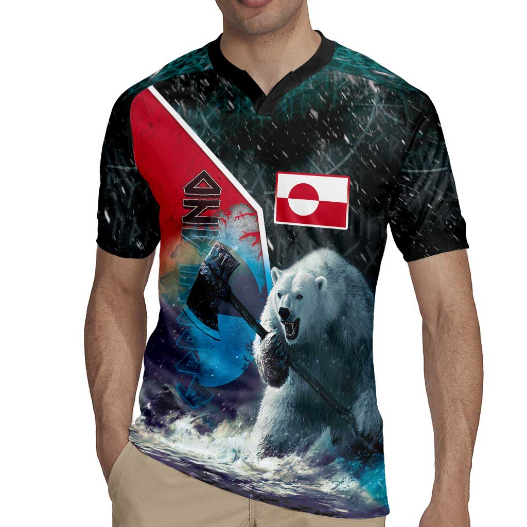 Personalized Greenland Rugby Jersey Polar Bear Warrior Fight for Kalaallit Nunaat