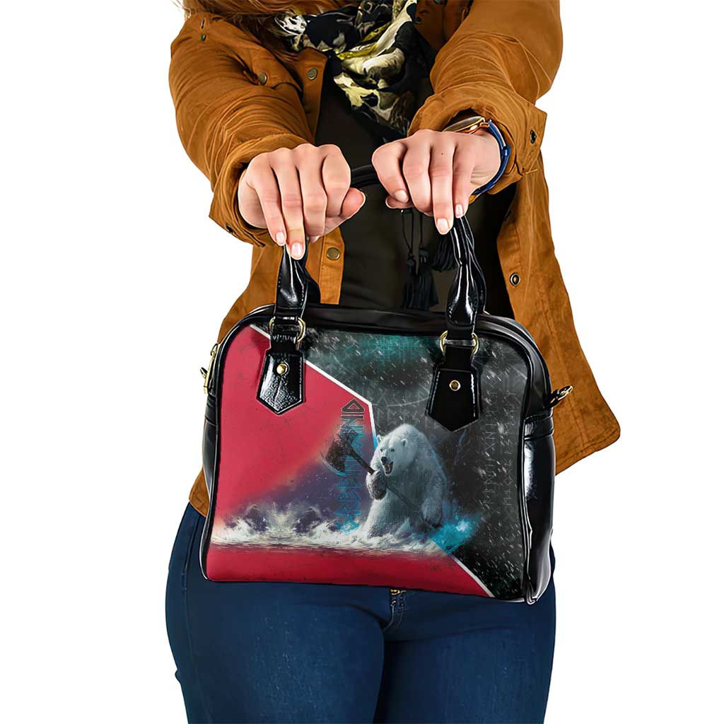 Greenland Shoulder Handbag Polar Bear Warrior Fight for Kalaallit Nunaat