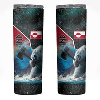 Greenland Skinny Tumbler Polar Bear Warrior Fight for Kalaallit Nunaat