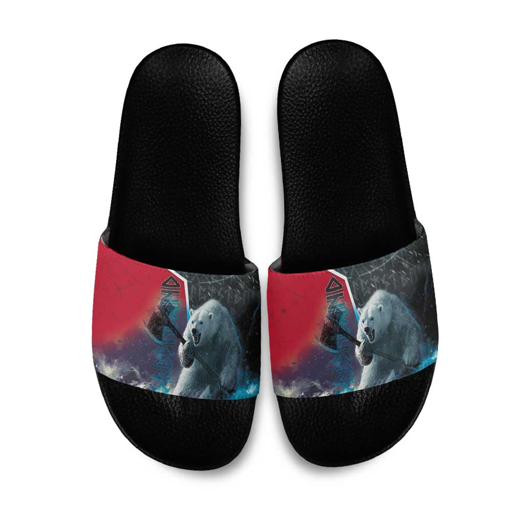 Greenland Slide Sandals Polar Bear Warrior Fight for Kalaallit Nunaat