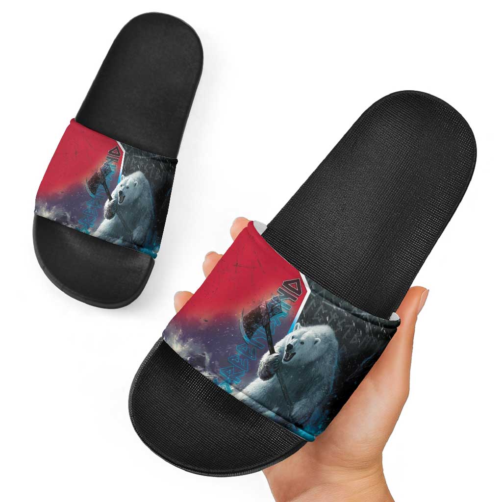 Greenland Slide Sandals Polar Bear Warrior Fight for Kalaallit Nunaat