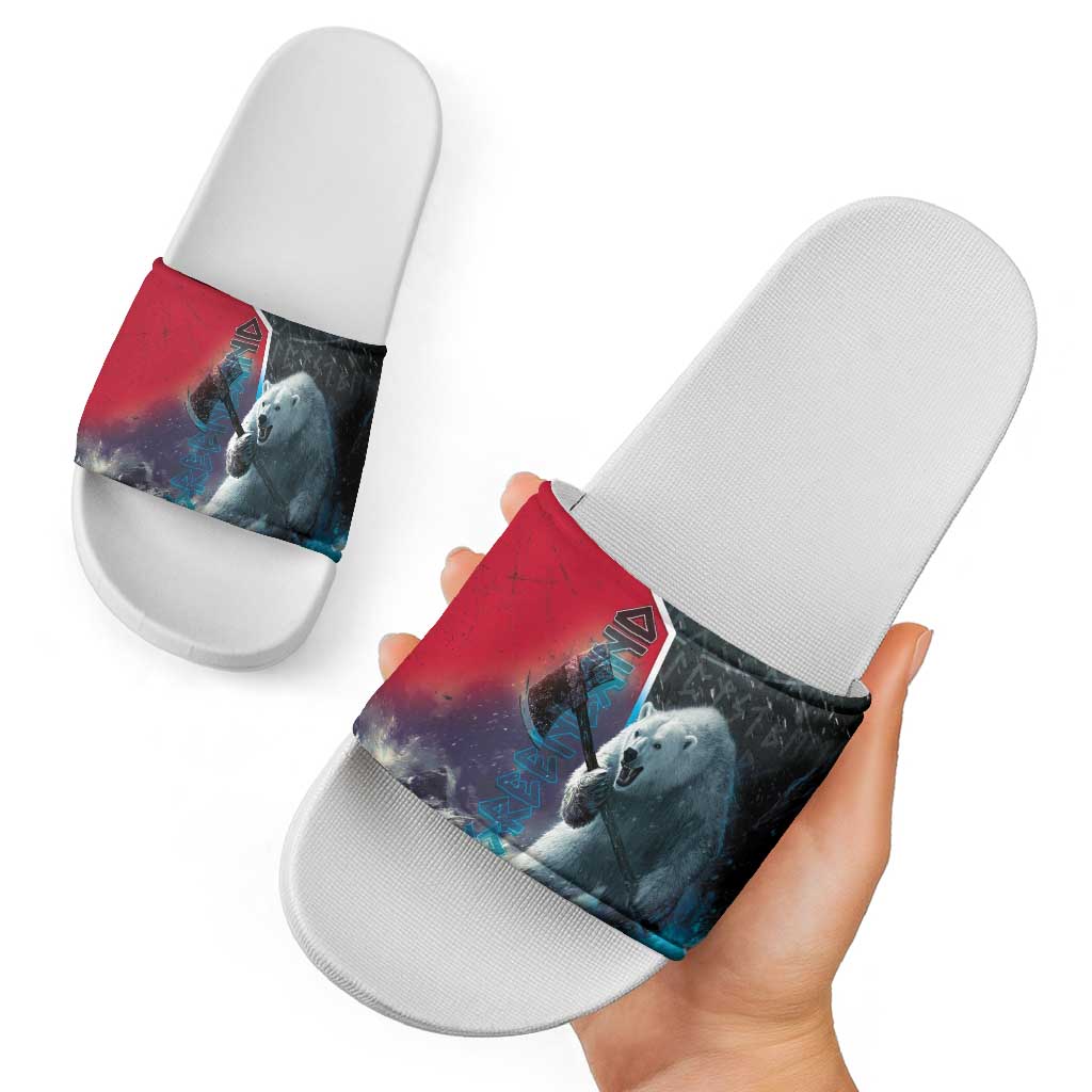 Greenland Slide Sandals Polar Bear Warrior Fight for Kalaallit Nunaat