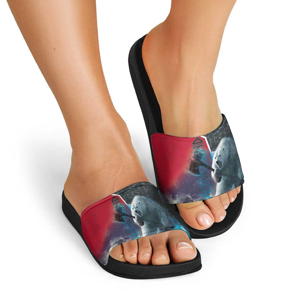 Greenland Slide Sandals Polar Bear Warrior Fight for Kalaallit Nunaat