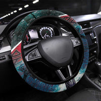 Greenland Steering Wheel Cover Polar Bear Warrior Fight for Kalaallit Nunaat
