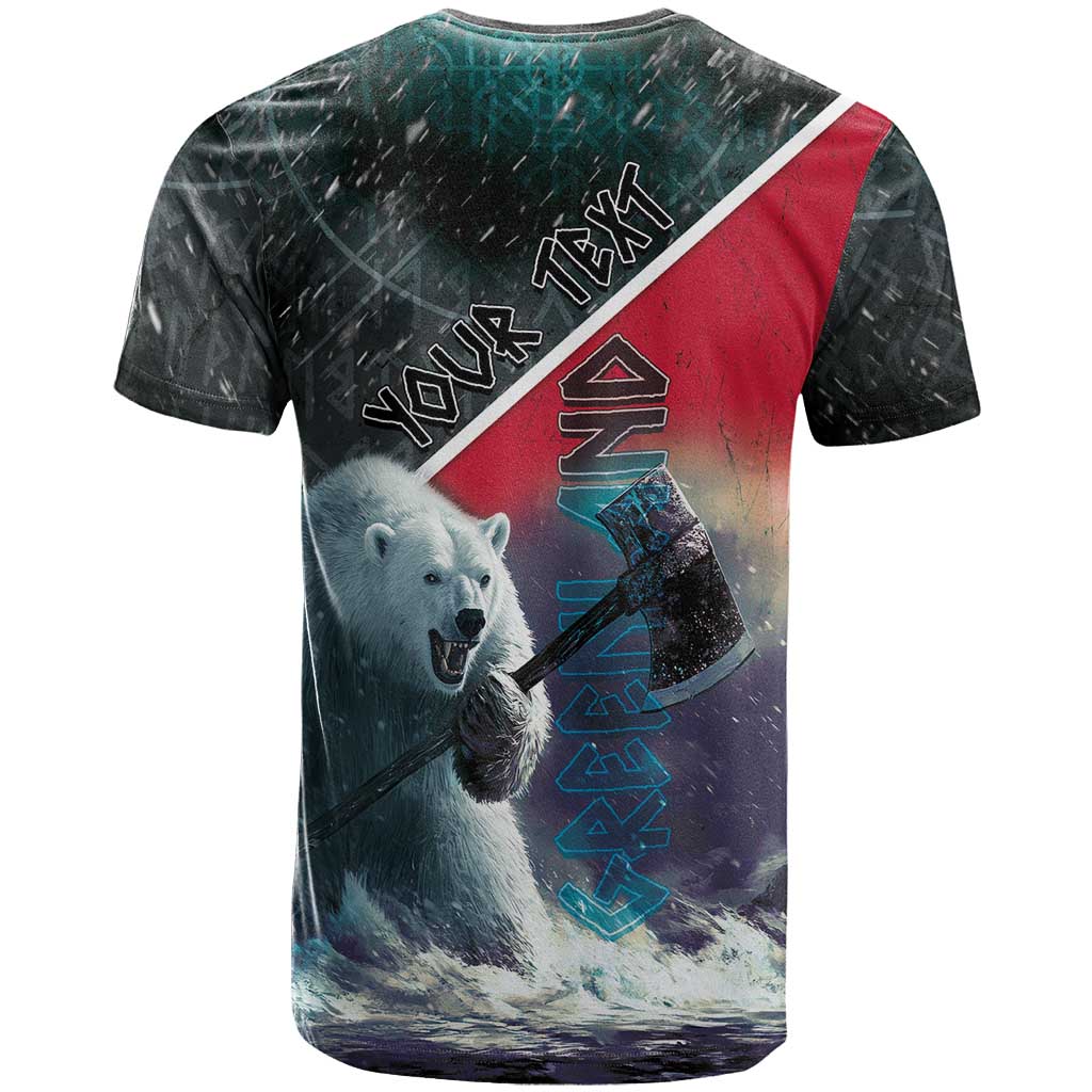 Personalized Greenland T Shirt Polar Bear Warrior Fight for Kalaallit Nunaat
