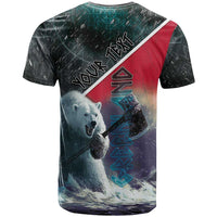 Personalized Greenland T Shirt Polar Bear Warrior Fight for Kalaallit Nunaat