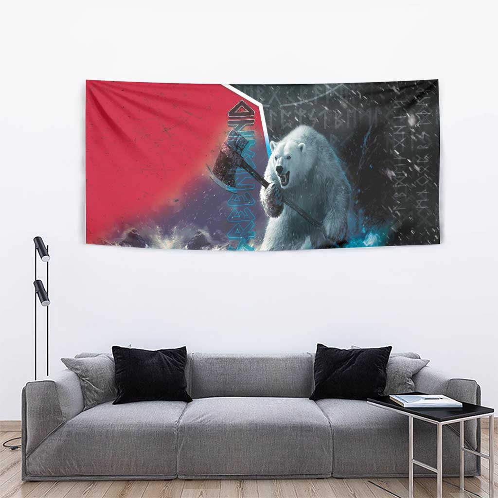 Greenland Tapestry Polar Bear Warrior Fight for Kalaallit Nunaat