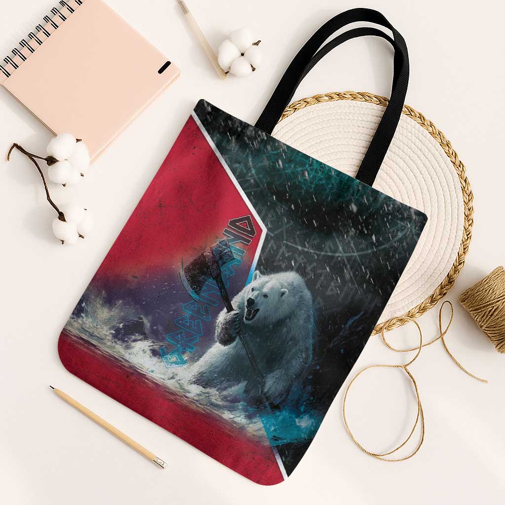 Greenland Tote Bag Polar Bear Warrior Fight for Kalaallit Nunaat