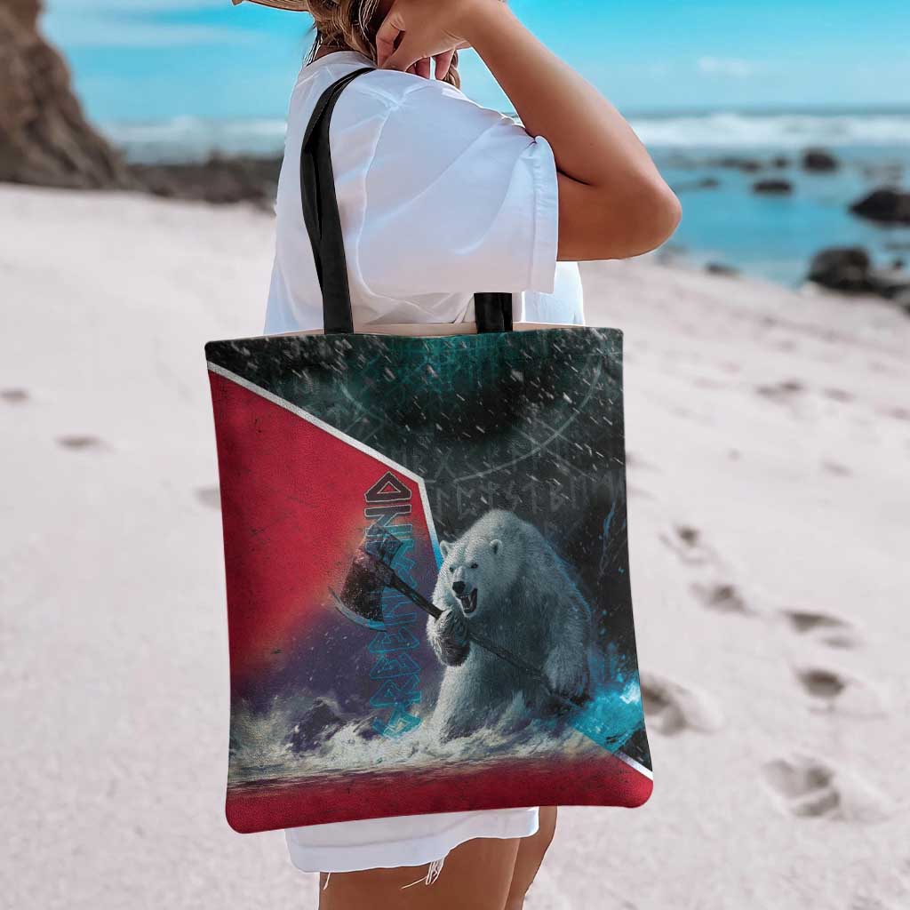 Greenland Tote Bag Polar Bear Warrior Fight for Kalaallit Nunaat
