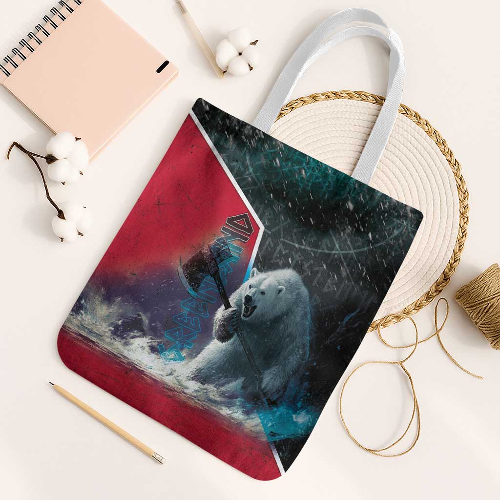 Greenland Tote Bag Polar Bear Warrior Fight for Kalaallit Nunaat
