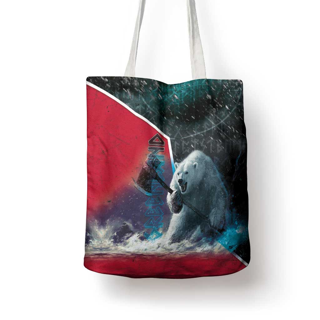 Greenland Tote Bag Polar Bear Warrior Fight for Kalaallit Nunaat