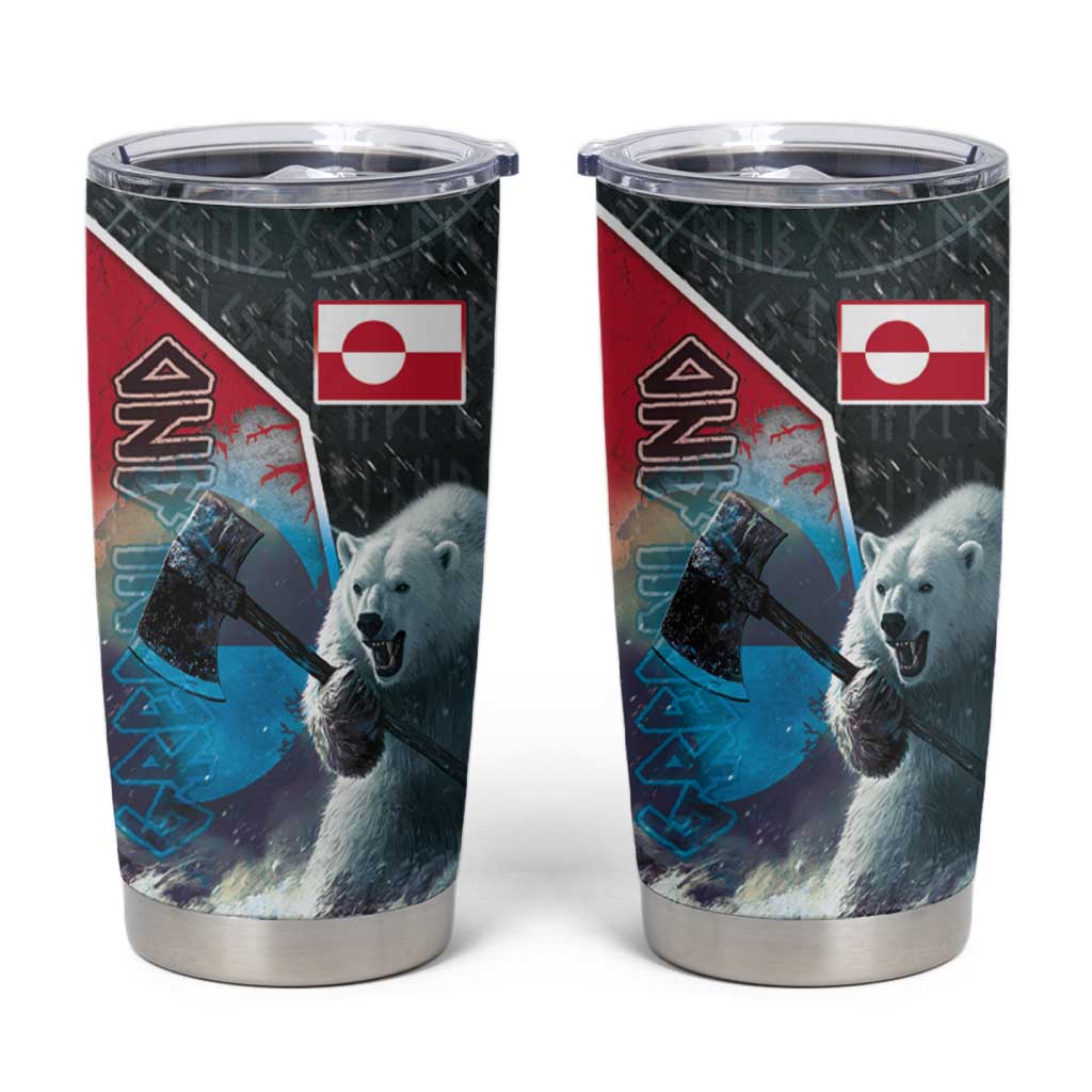 Greenland Tumbler Cup Polar Bear Warrior Fight for Kalaallit Nunaat
