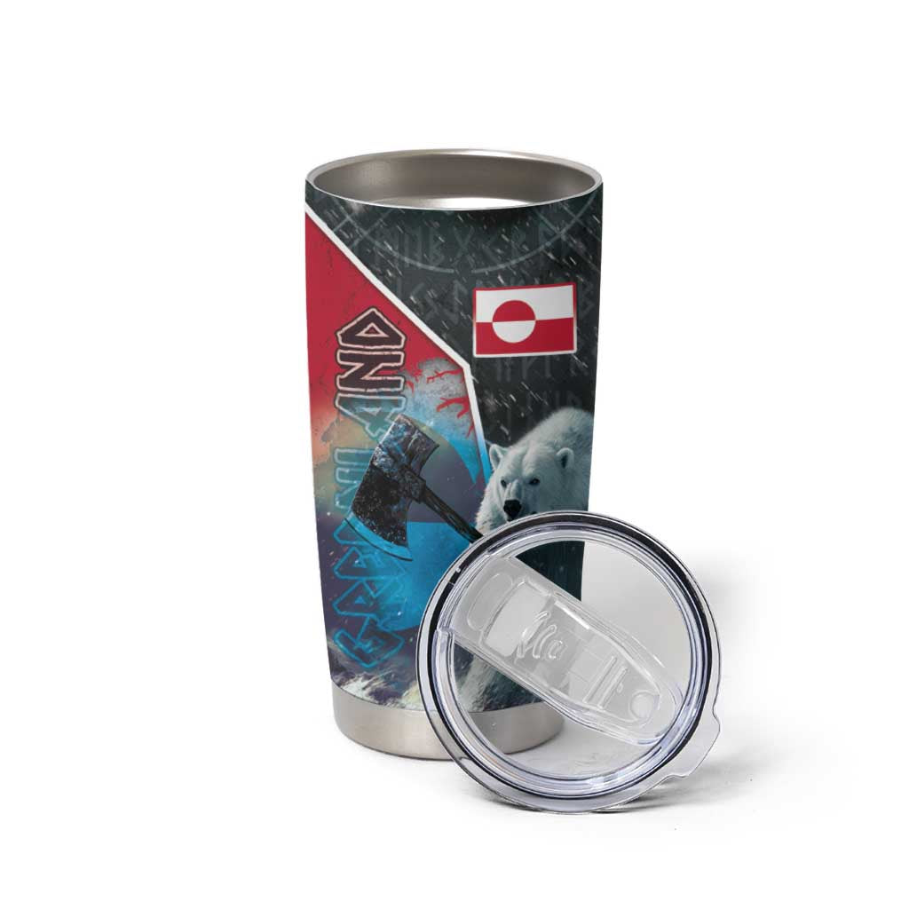 Greenland Tumbler Cup Polar Bear Warrior Fight for Kalaallit Nunaat