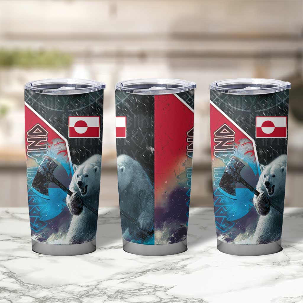 Greenland Tumbler Cup Polar Bear Warrior Fight for Kalaallit Nunaat