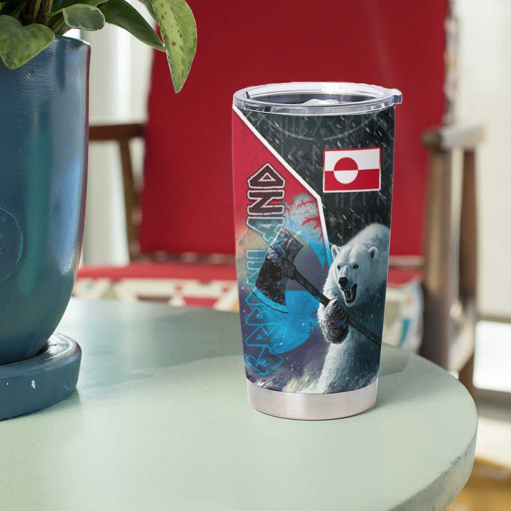 Greenland Tumbler Cup Polar Bear Warrior Fight for Kalaallit Nunaat