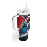 Greenland Tumbler With Handle Polar Bear Warrior Fight for Kalaallit Nunaat
