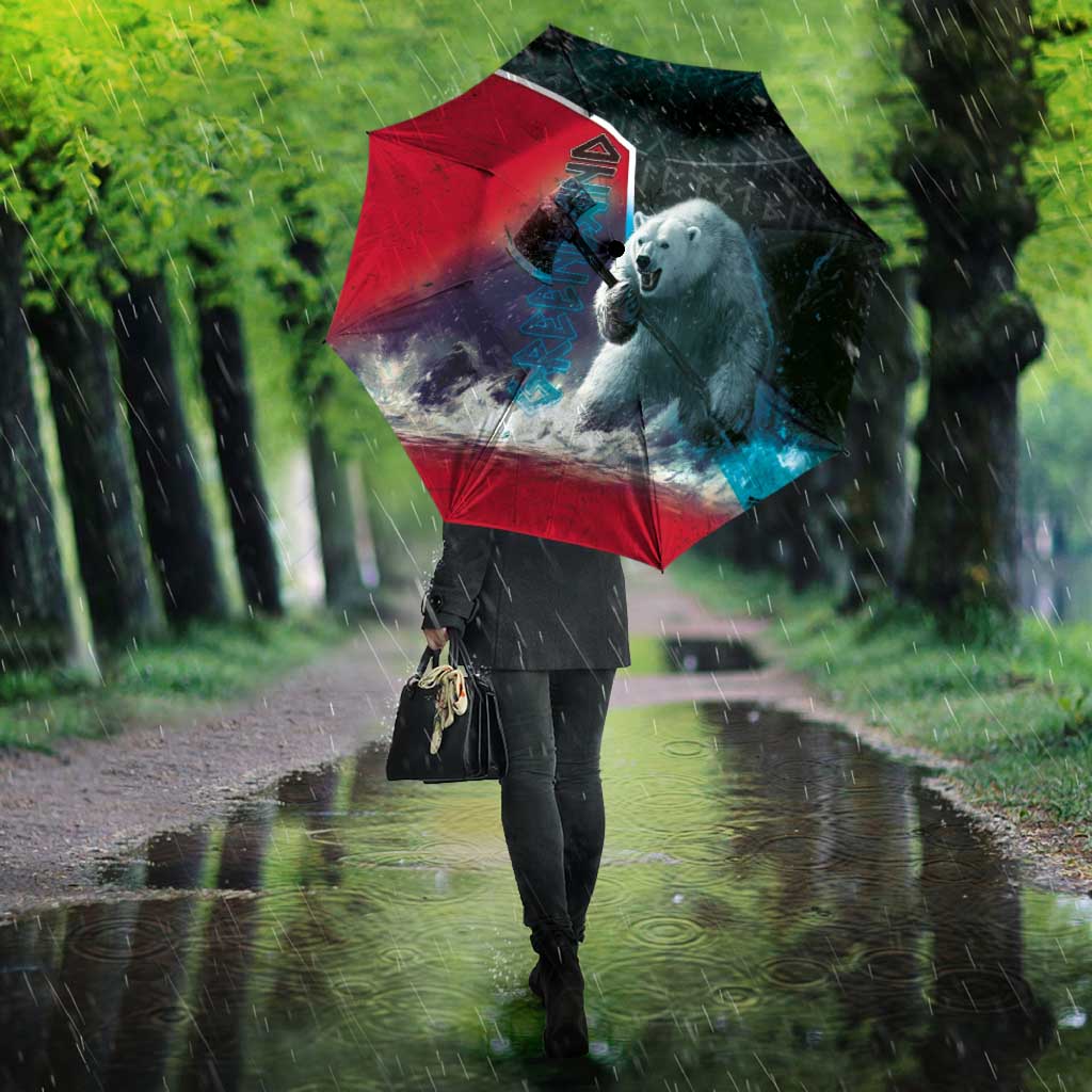 Greenland Umbrella Polar Bear Warrior Fight for Kalaallit Nunaat
