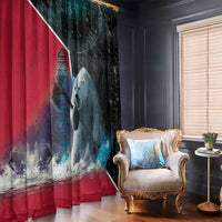 Greenland Window Curtain Polar Bear Warrior Fight for Kalaallit Nunaat