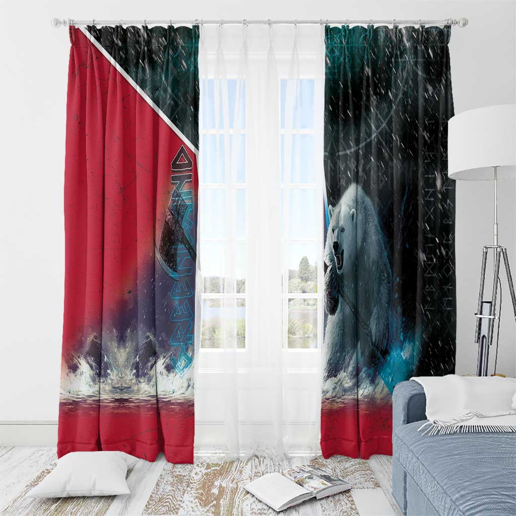 Greenland Window Curtain Polar Bear Warrior Fight for Kalaallit Nunaat