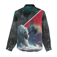 Personalized Greenland Women Casual Shirt Polar Bear Warrior Fight for Kalaallit Nunaat