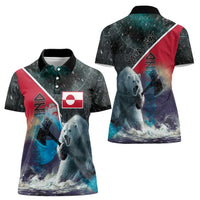Personalized Greenland Women Polo Shirt Polar Bear Warrior Fight for Kalaallit Nunaat