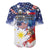 Philippine-American Friendship Baseball Jersey USA Eagle and Philippines Flag with The Maps